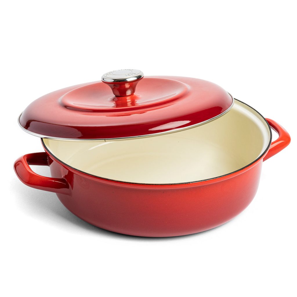 Merten & Storck Enameled Iron 1873 Braiser. 4-Quart | Foundry Red