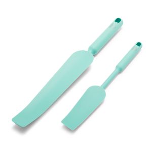 GreenLife Easy Reach Silicone Spatula. 2-Piece Set | Turquoise