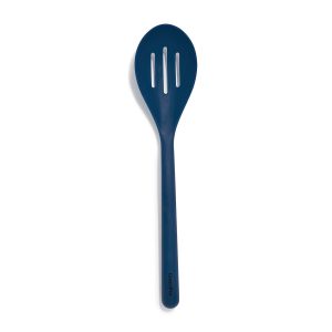 Platinum Silicone Slotted Spoon | Navy