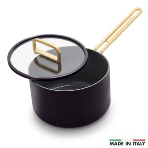 Stanley Tucci? Ceramic Nonstick 4-Quart Saucepan with Lid | Calabrian Fig