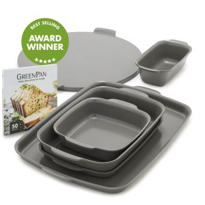 Premiere Ovenware Ceramic Nonstick 6-Piece Set | Gray