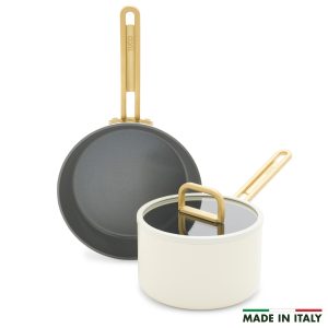 Stanley Tucci? Ceramic Nonstick 3-Piece Mini Set | Carrara White
