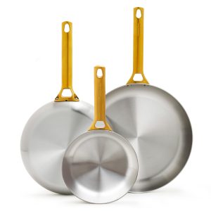 Reserve Stainless Steel 8. 10 and 12 Frypan Set