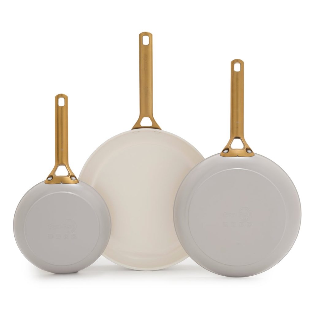 Reserve Pro Ceramic Nonstick 8. 10 and 12 Frypan Set | Oyster