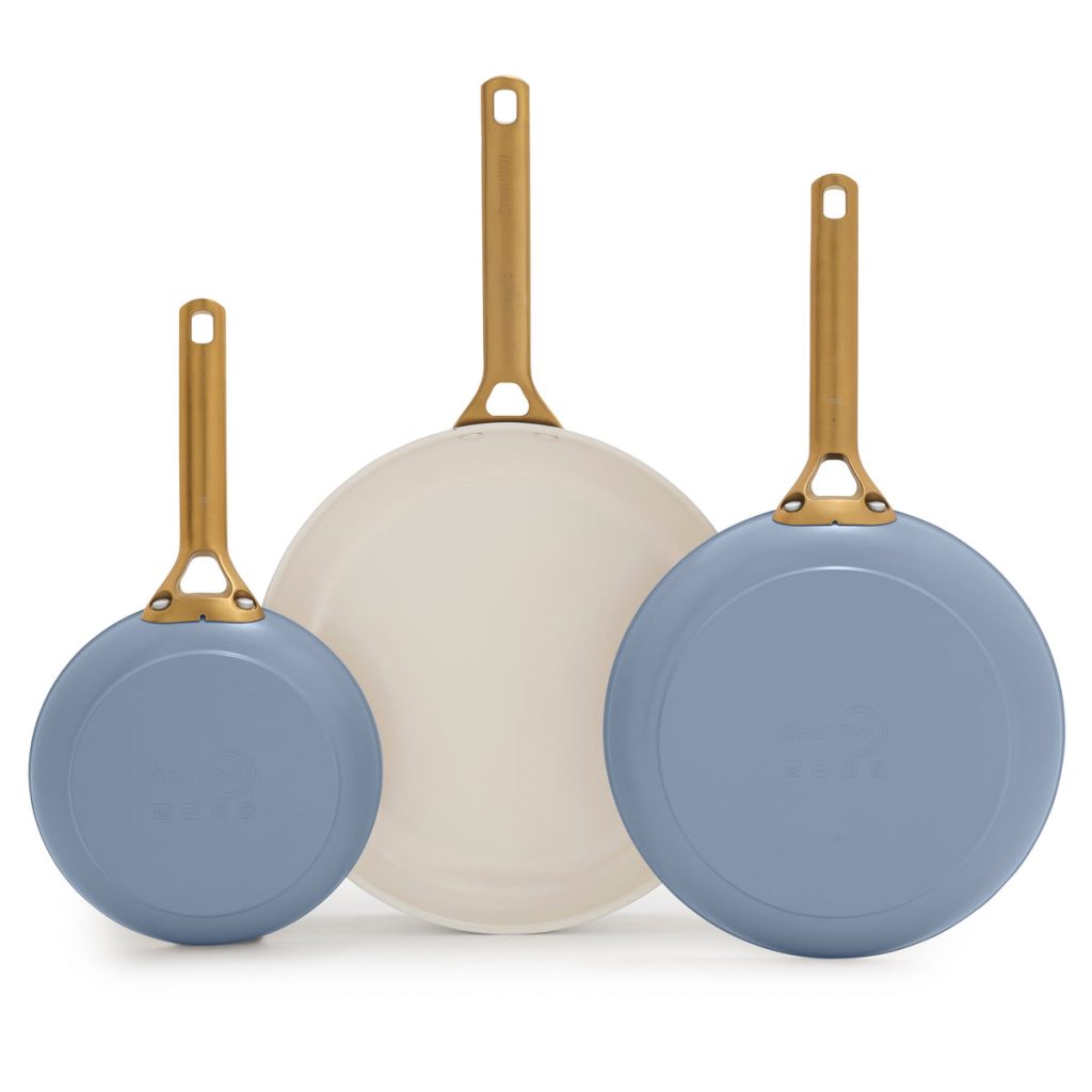 Reserve Pro Ceramic Nonstick 8. 10 and 12 Frypan Set | Ocean