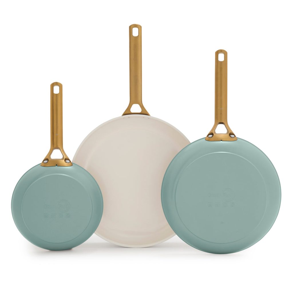 Reserve Pro Ceramic Nonstick 8. 10 and 12 Frypan Set | Moss