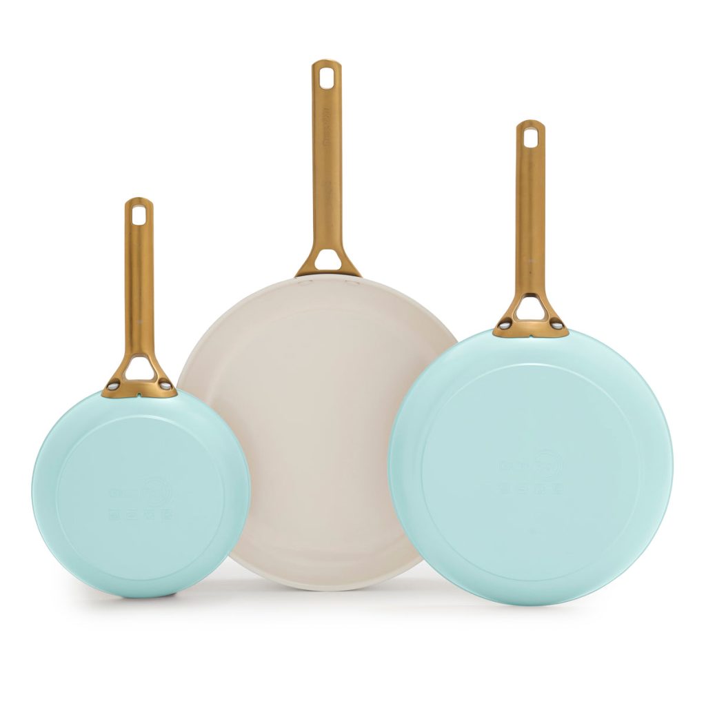 Reserve Pro Ceramic Nonstick 8. 10 and 12 Frypan Set | Seaside