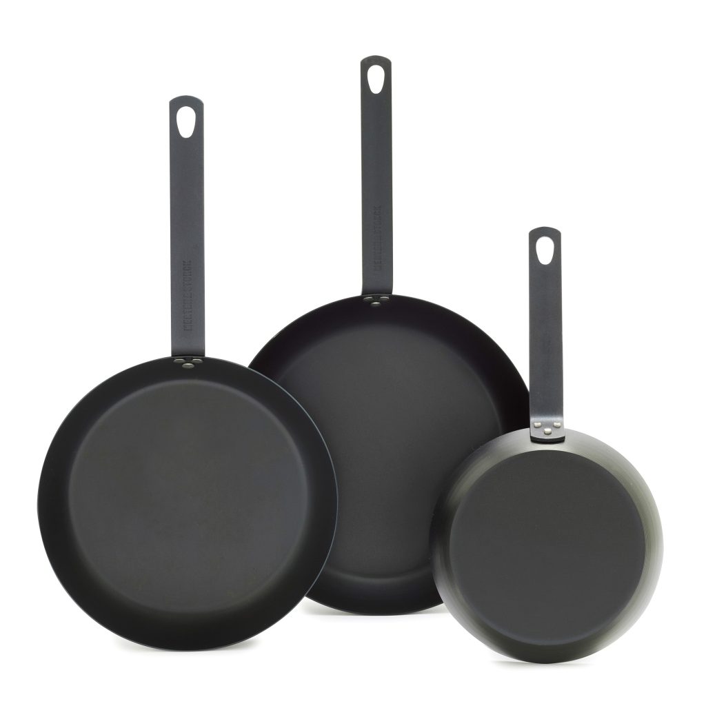 Merten & Storck Carbon Steel 8. 10 and 12 Frypan Set