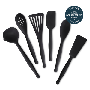Premiere Silicone 6-Piece Utensil Set | Black