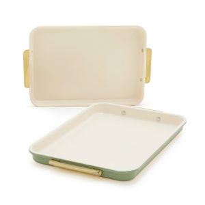 Reserve Bakeware 2-Piece 13 x 9 Quarter Sheet Pan Set | Sage