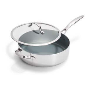 Valencia Pro Stainless Steel 5-Quart Saut?? Pan with Lid