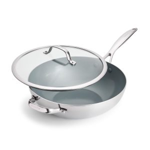 Valencia Pro Stainless Steel 12 Wok with Lid