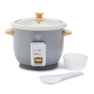 GreenLife 6-Cup Rice Cooker | Quartz Gray