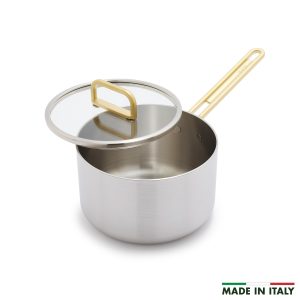 Stanley Tucci? Uncoated Stainless Steel 4-Quart Saucepan with Lid