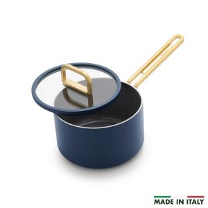 Stanley Tucci? Ceramic Nonstick 2-Quart Saucepan with Lid | Marino Blue