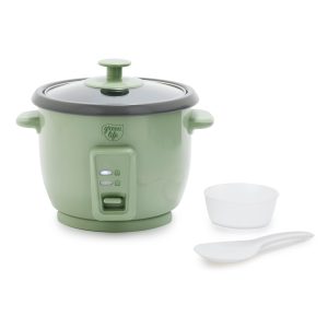 GreenLife 6-Cup Rice Cooker | Sage Green