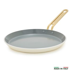 Stanley Tucci? Ceramic Nonstick 10 Crepe and Omelette Pan | Carrara White