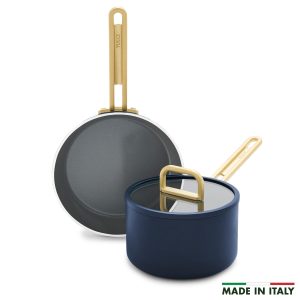 Stanley Tucci? Ceramic Nonstick 3-Piece Mini Set | Marino Blue