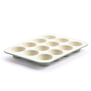 GreenLife Ceramic Nonstick Muffin Pan | Sage Green