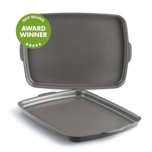 Premiere Ovenware Ceramic Nonstick 18 x 13 Half Sheet Pan Set | Gray